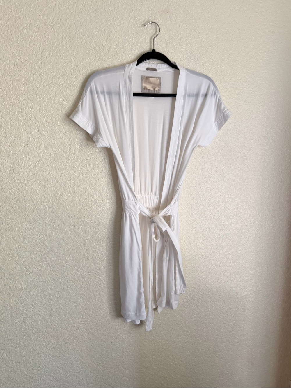 Victoria’s Secret Soft Modal Spandex Short Sleeve Robe Cover Up S White